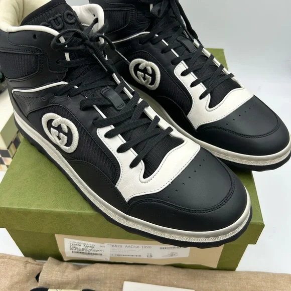Men's Gucci Mac 80 high top leather Other sneakers size 13 made in Italy - Picture 3 of 11